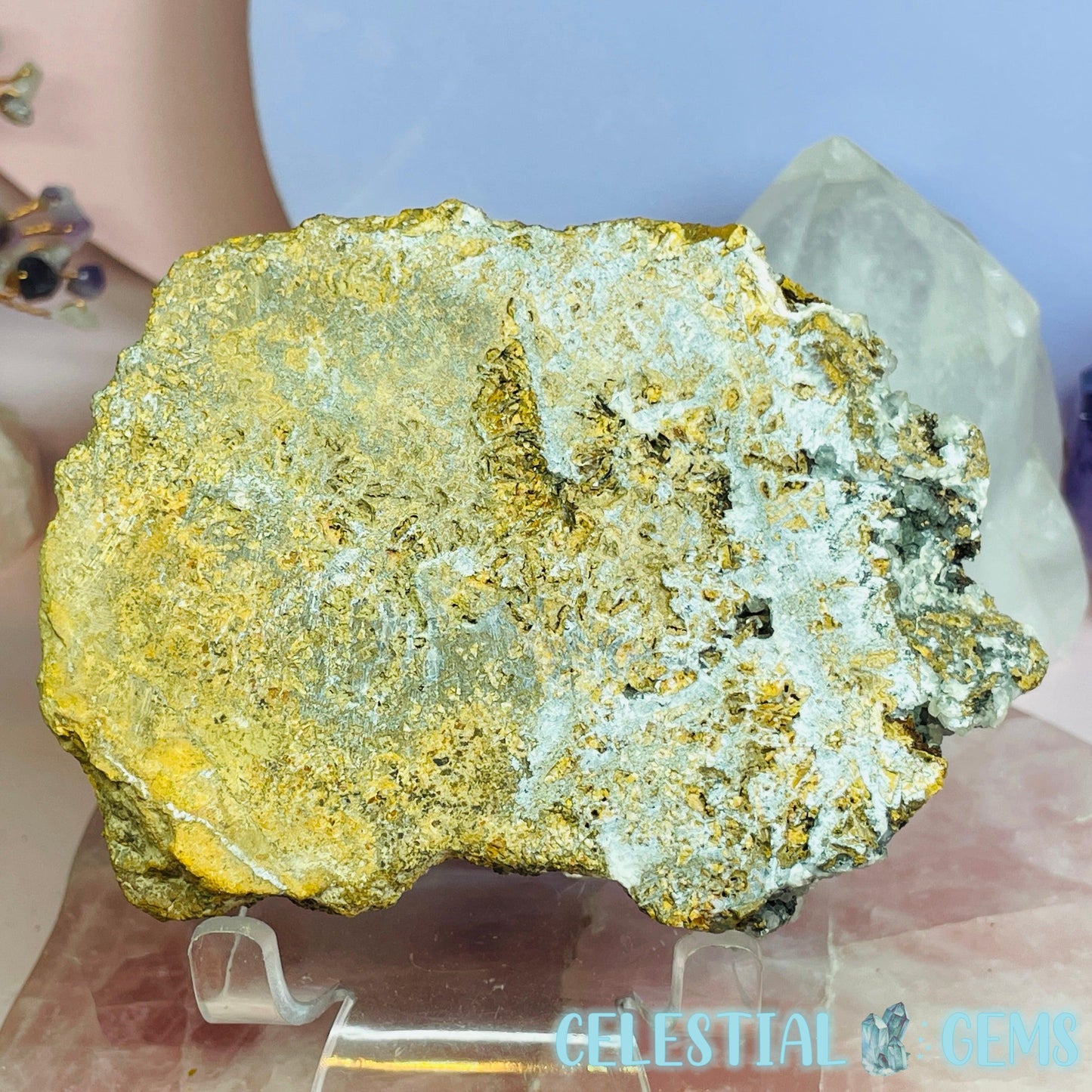 EXTREMELY RARE Blue Barite + Calcite Medium Cluster Specimen F