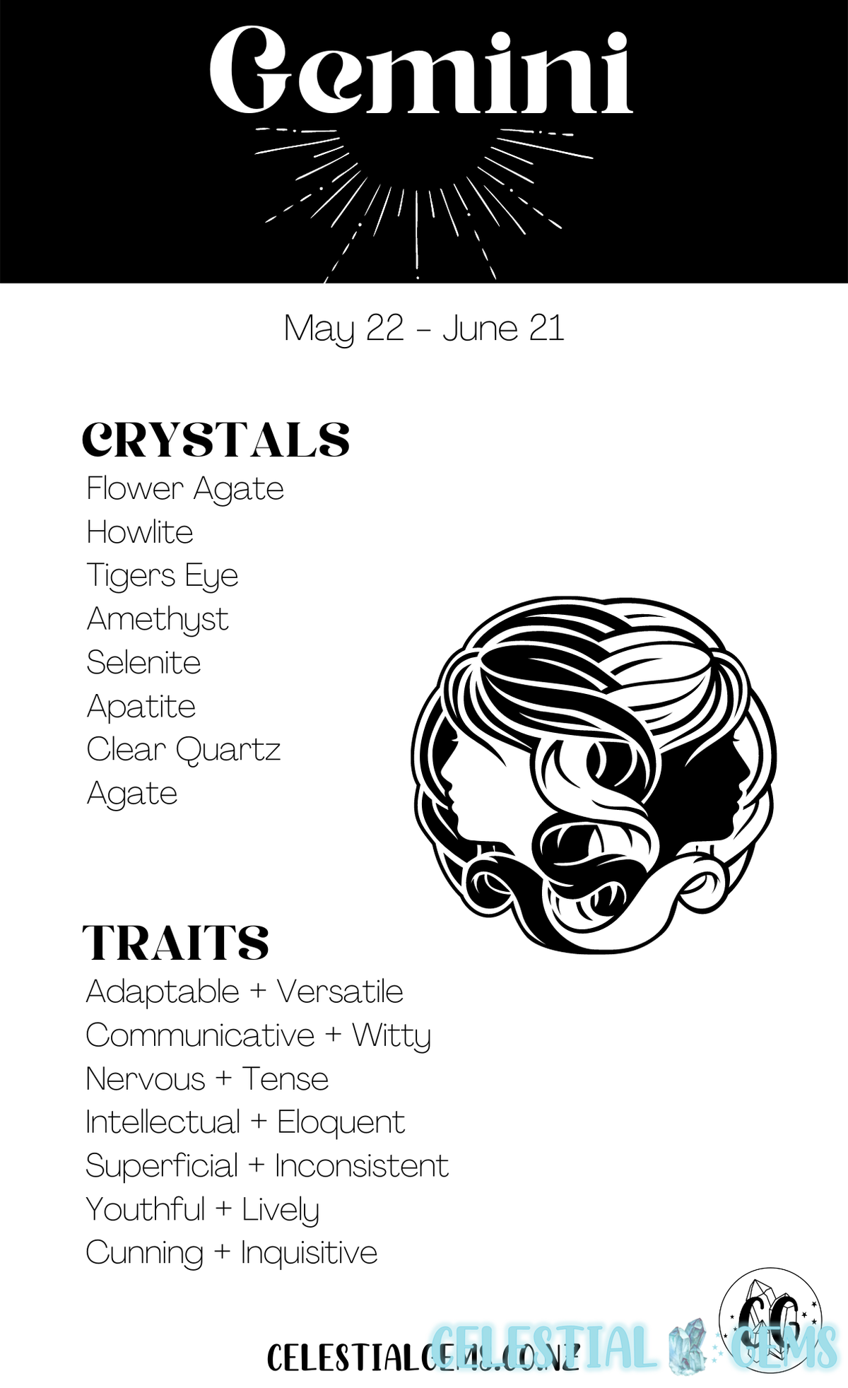 Gemini Zodiac Deluxe Crystal Saver Set (Includes 925 Silver Necklace!)
