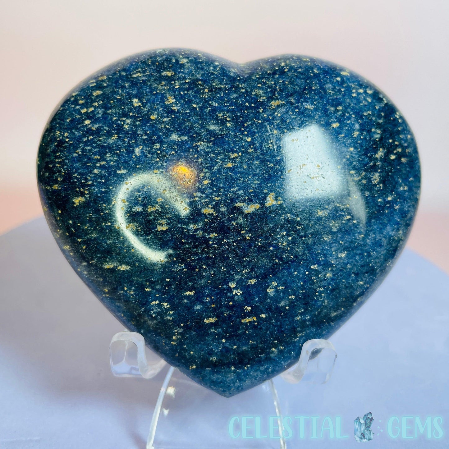 Lazulite Heart Medium Carving