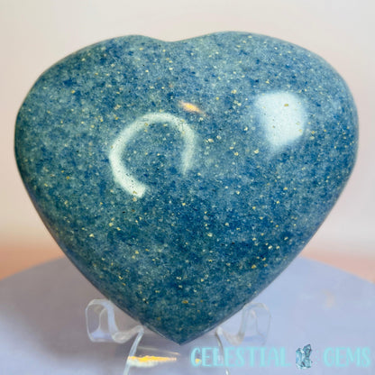 Lazulite Heart Medium Carving