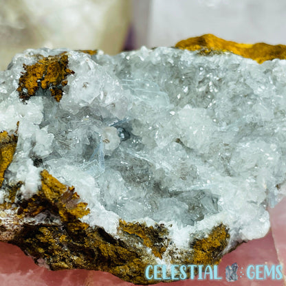EXTREMELY RARE Blue Barite + Calcite Small Cluster Specimen G