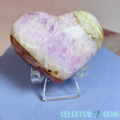 Pink Aragonite Heart Medium Carving
