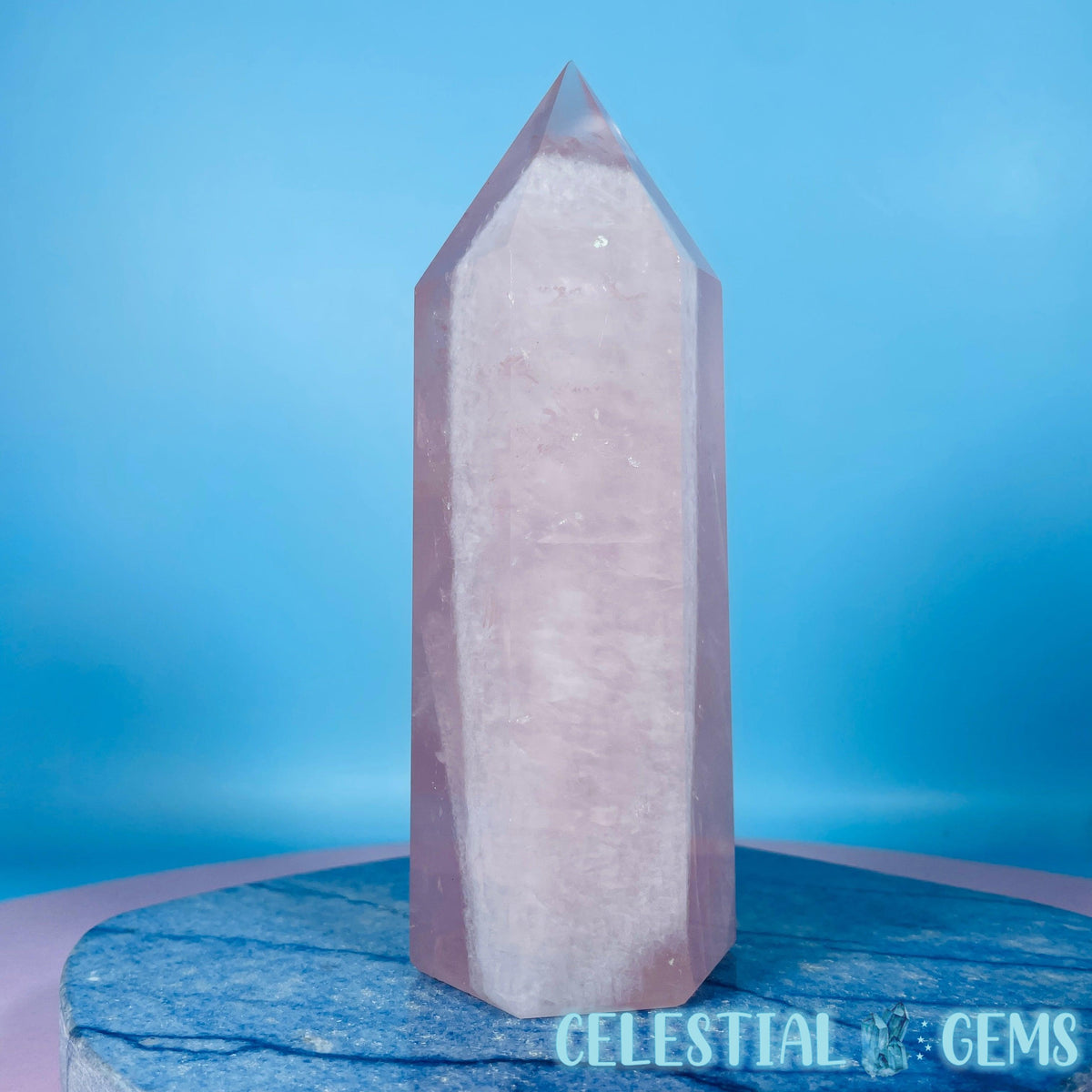 High Grade Rose Quartz Medium Chunky Tower