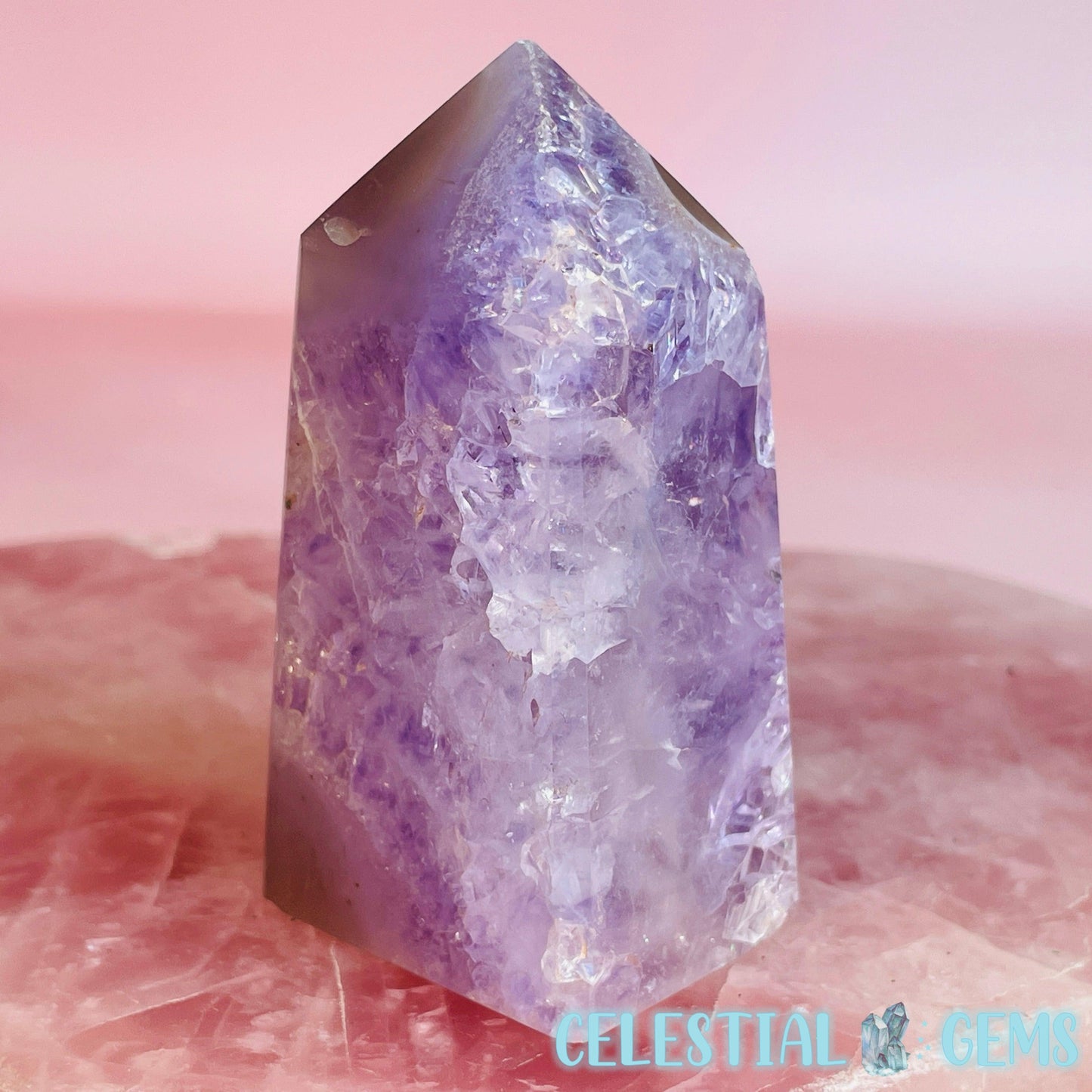 Polished Amethyst Agate Small Tower