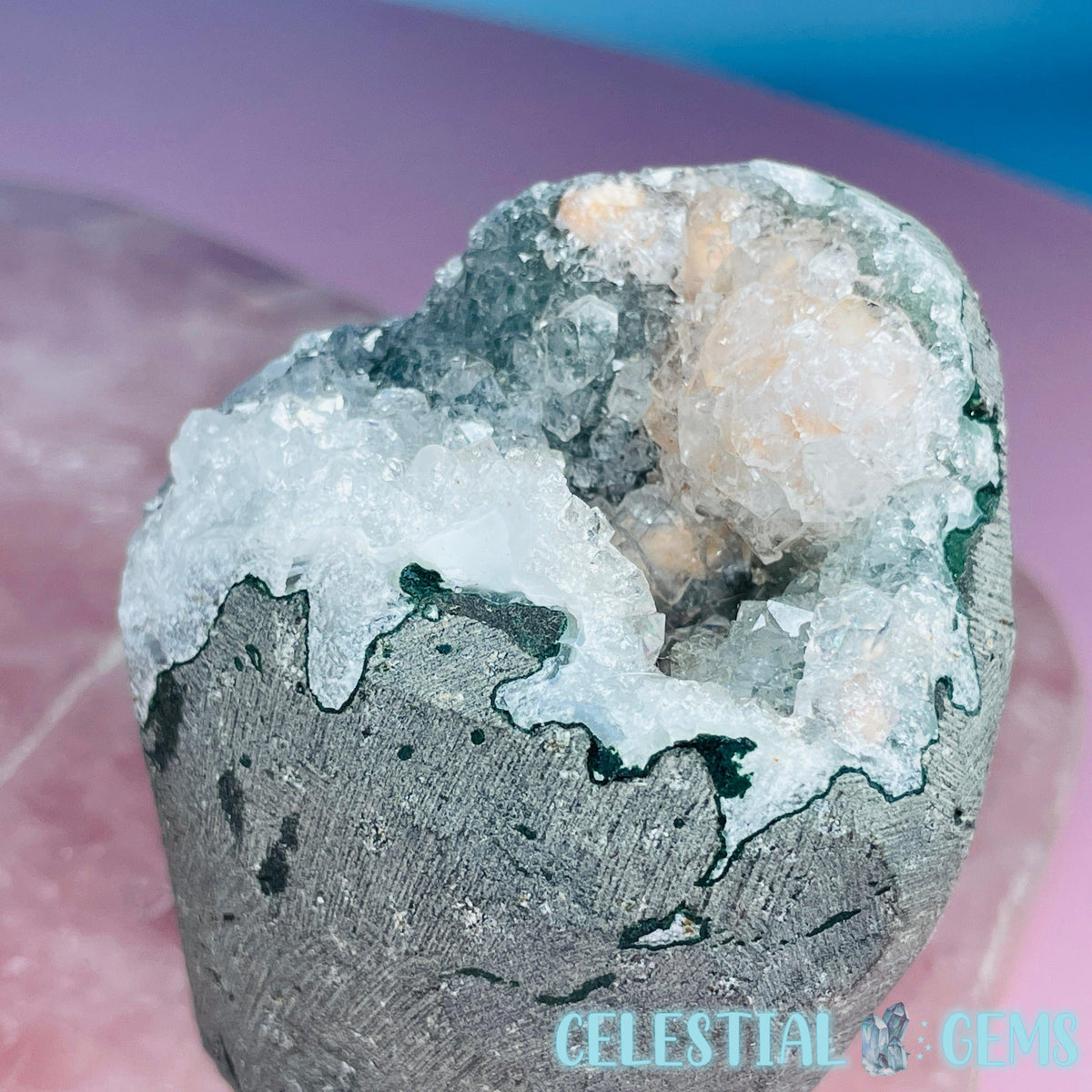 Mixed Zeolite Druzy Geode Medium Standing Freeform