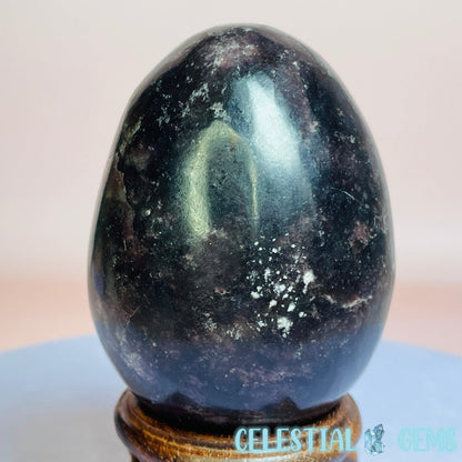 Purple Lepidolite Mica Egg Medium Carving