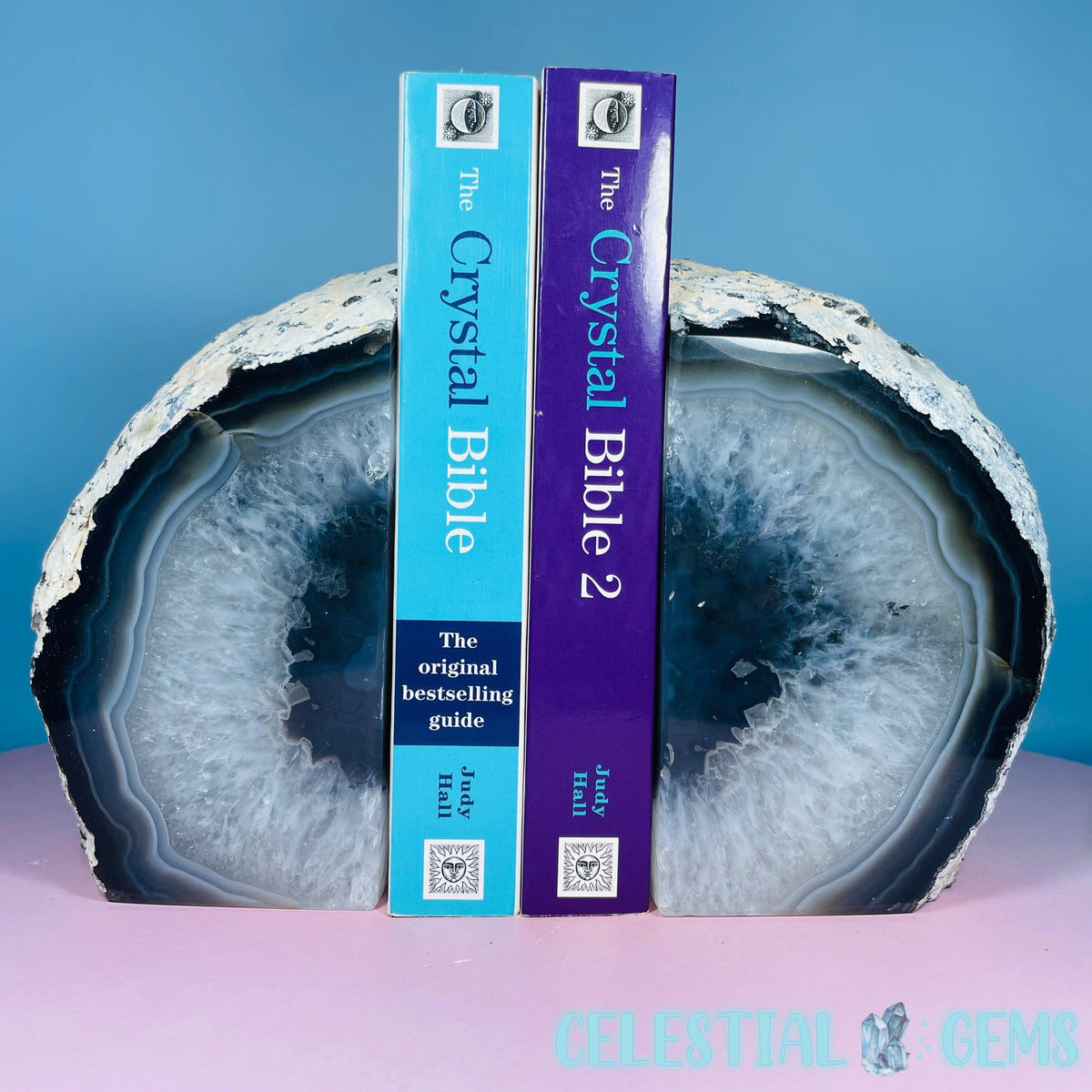 Natural Agate Large Pair of Bookends