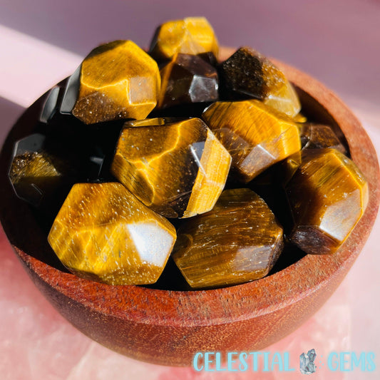 Tigers Eye Faceted Tumble
