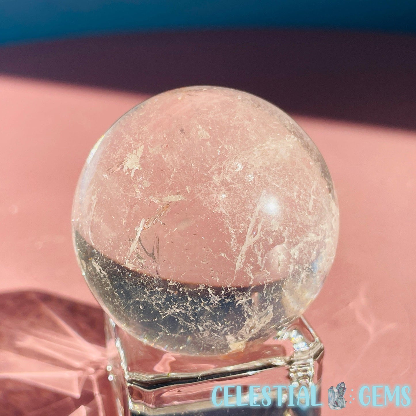 Clear Quartz Small Sphere (Iron Inclusion!)