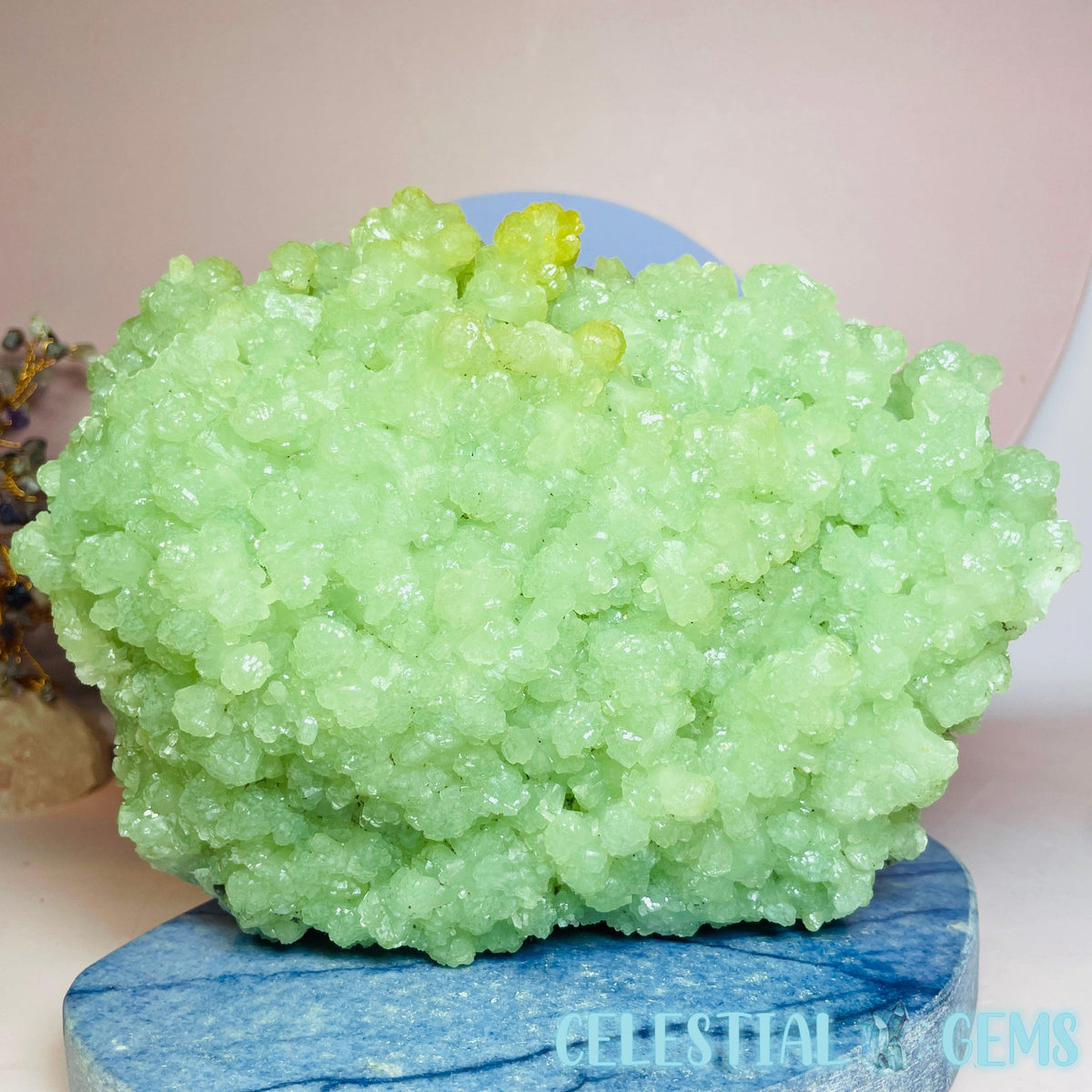 Crystalline Prehnite Large Standing Cluster