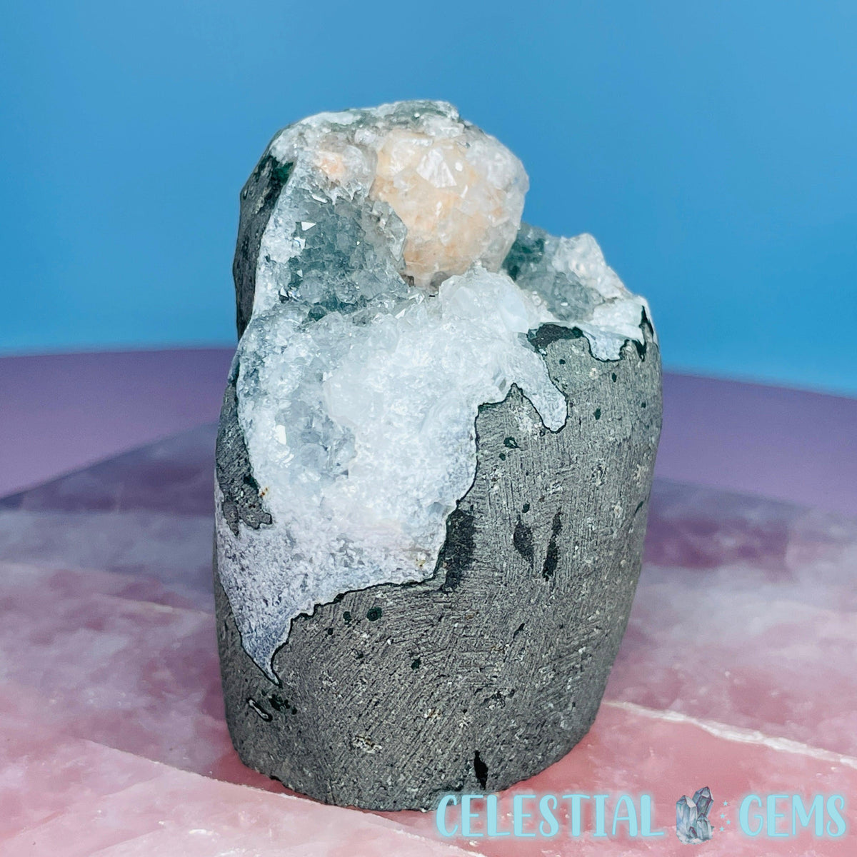 Mixed Zeolite Druzy Geode Medium Standing Freeform