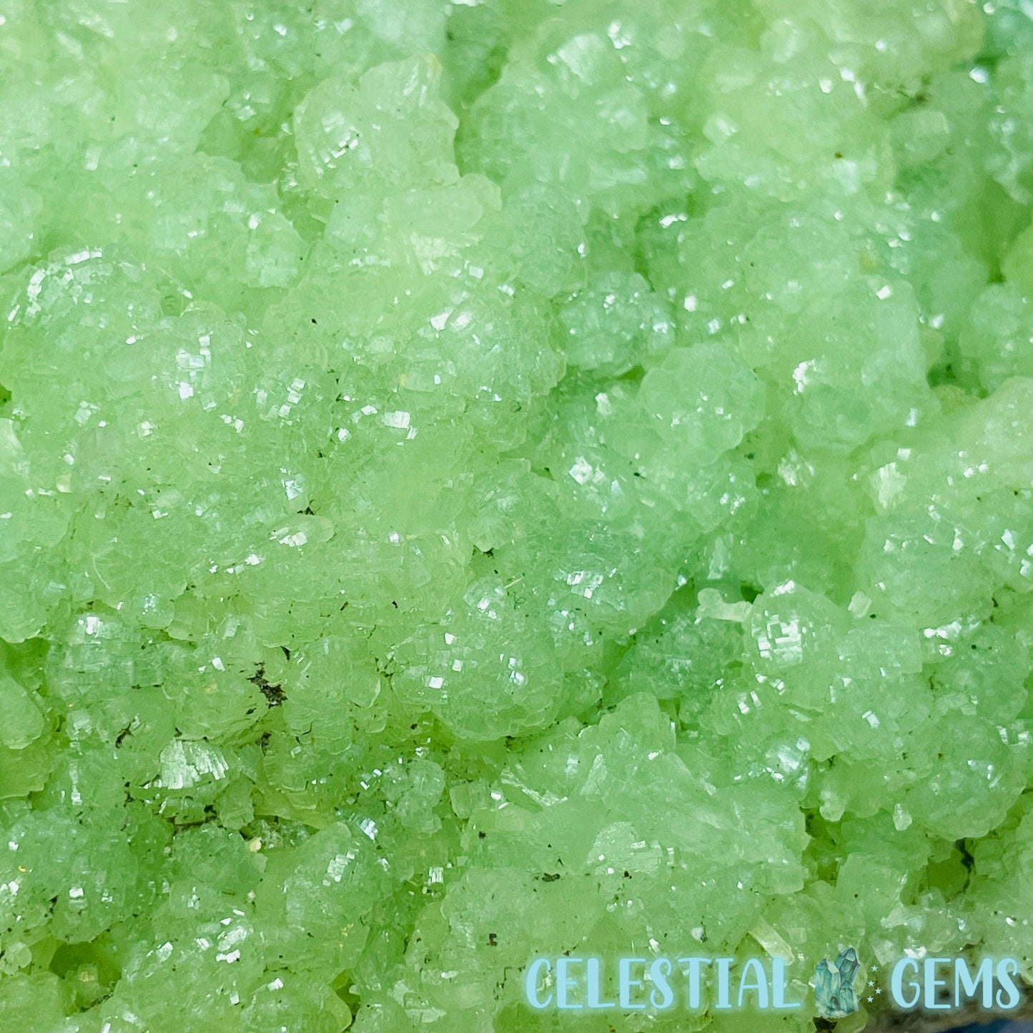 Crystalline Prehnite Large Standing Cluster