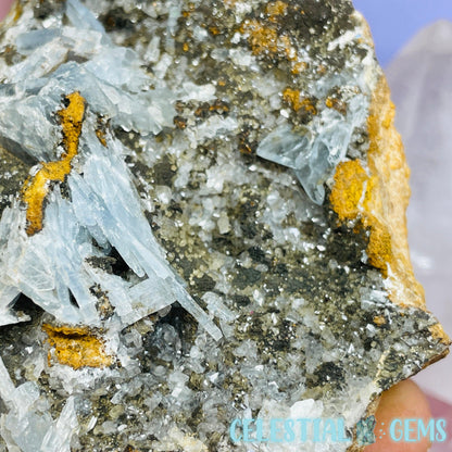 EXTREMELY RARE Blue Barite + Calcite Medium Cluster Specimen D