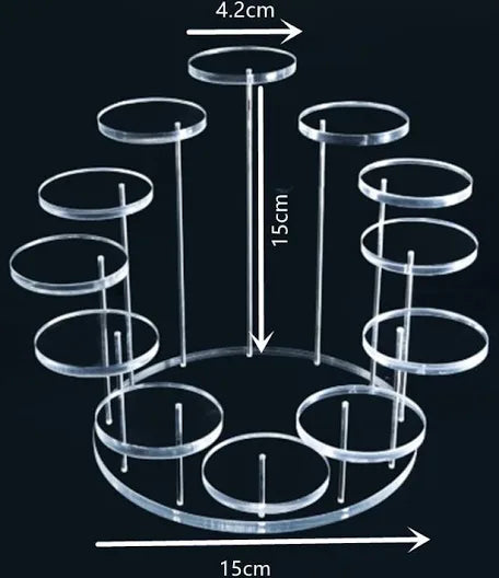 Acrylic Tiered Floating Multi Display Stand Circle