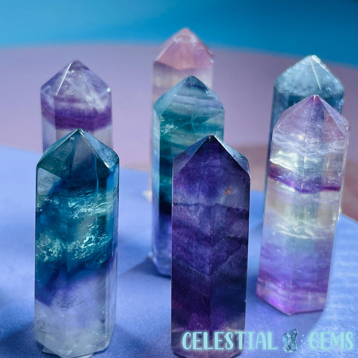 Rainbow Fluorite Mini Point