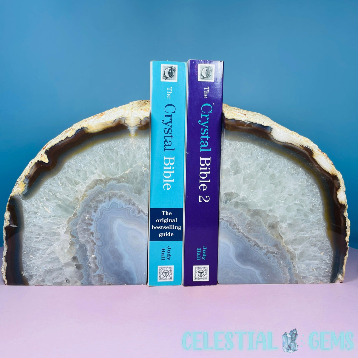 Natural Agate Extra Large Pair of Bookends