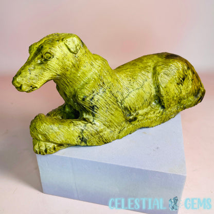 Serpentine Dog Medium Carving