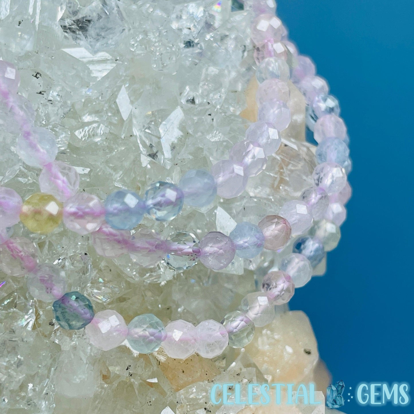 Mixed Beryl Faceted 4mm Bracelet