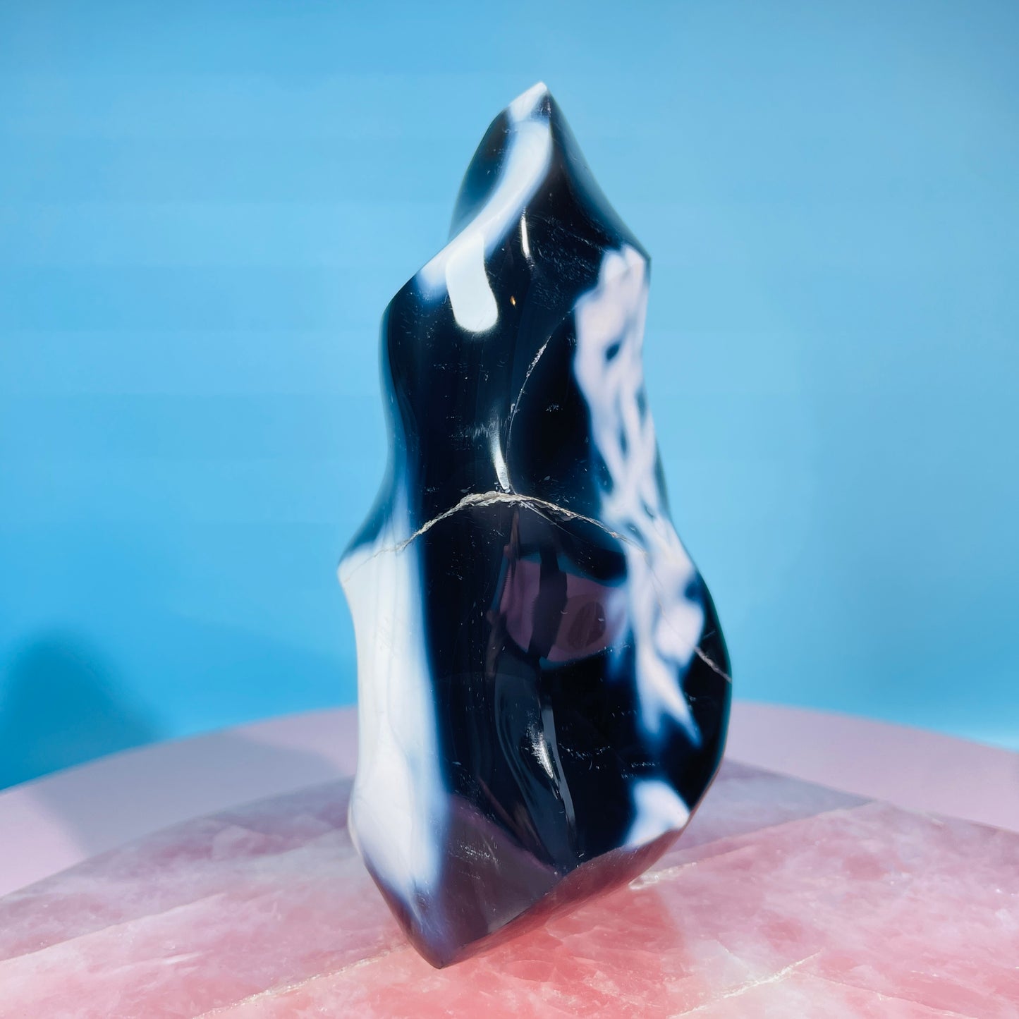 Orca Agate Large Flame Freeform