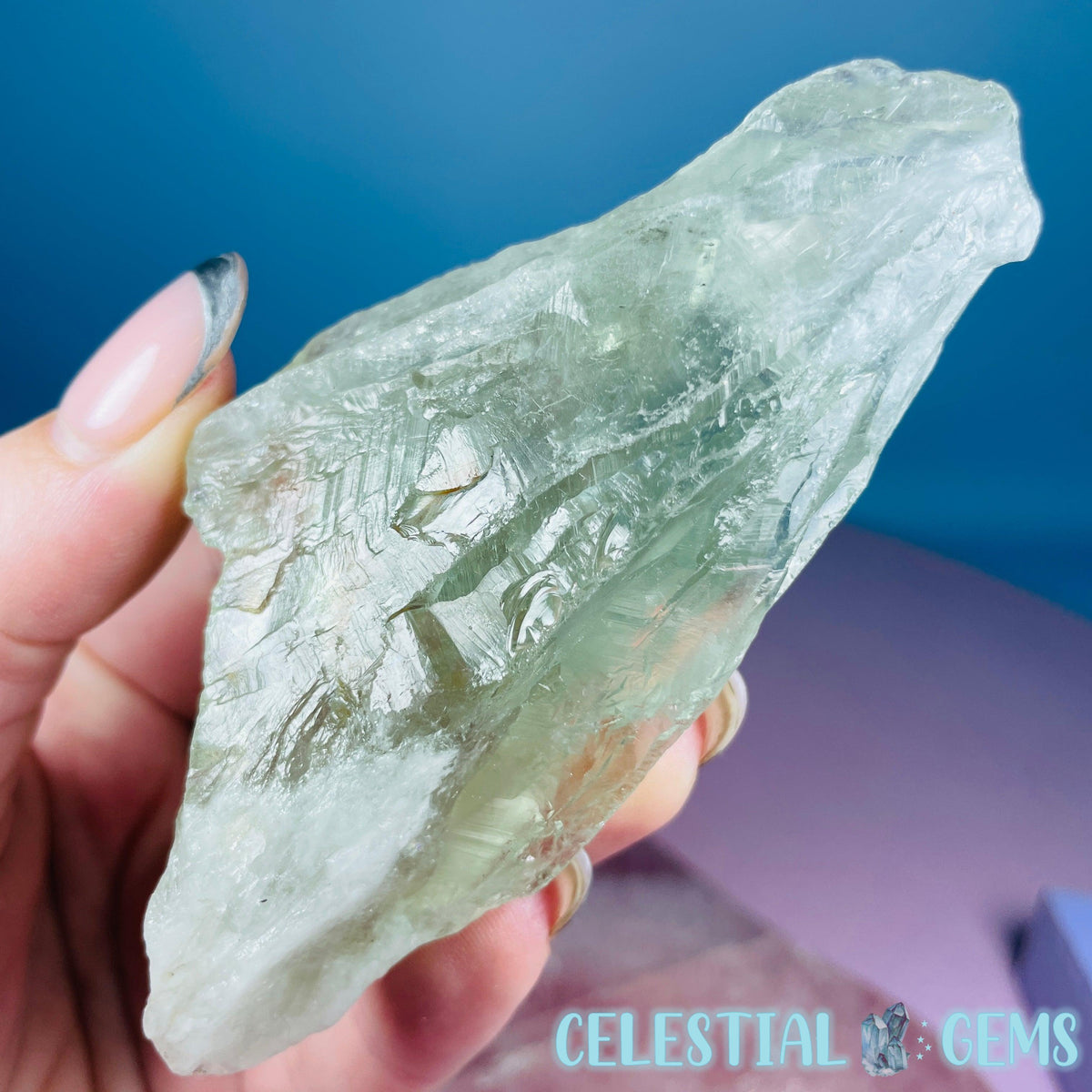 Prasiolite (Green Quartz) Raw Medium Point Specimen