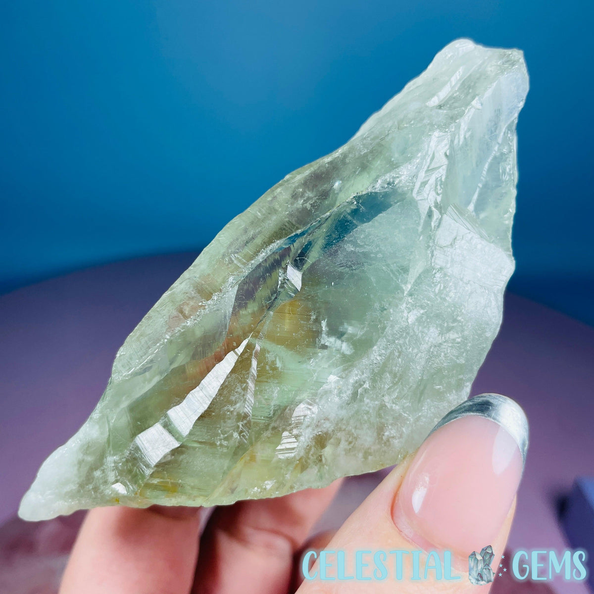 Prasiolite (Green Quartz) Raw Medium Point Specimen