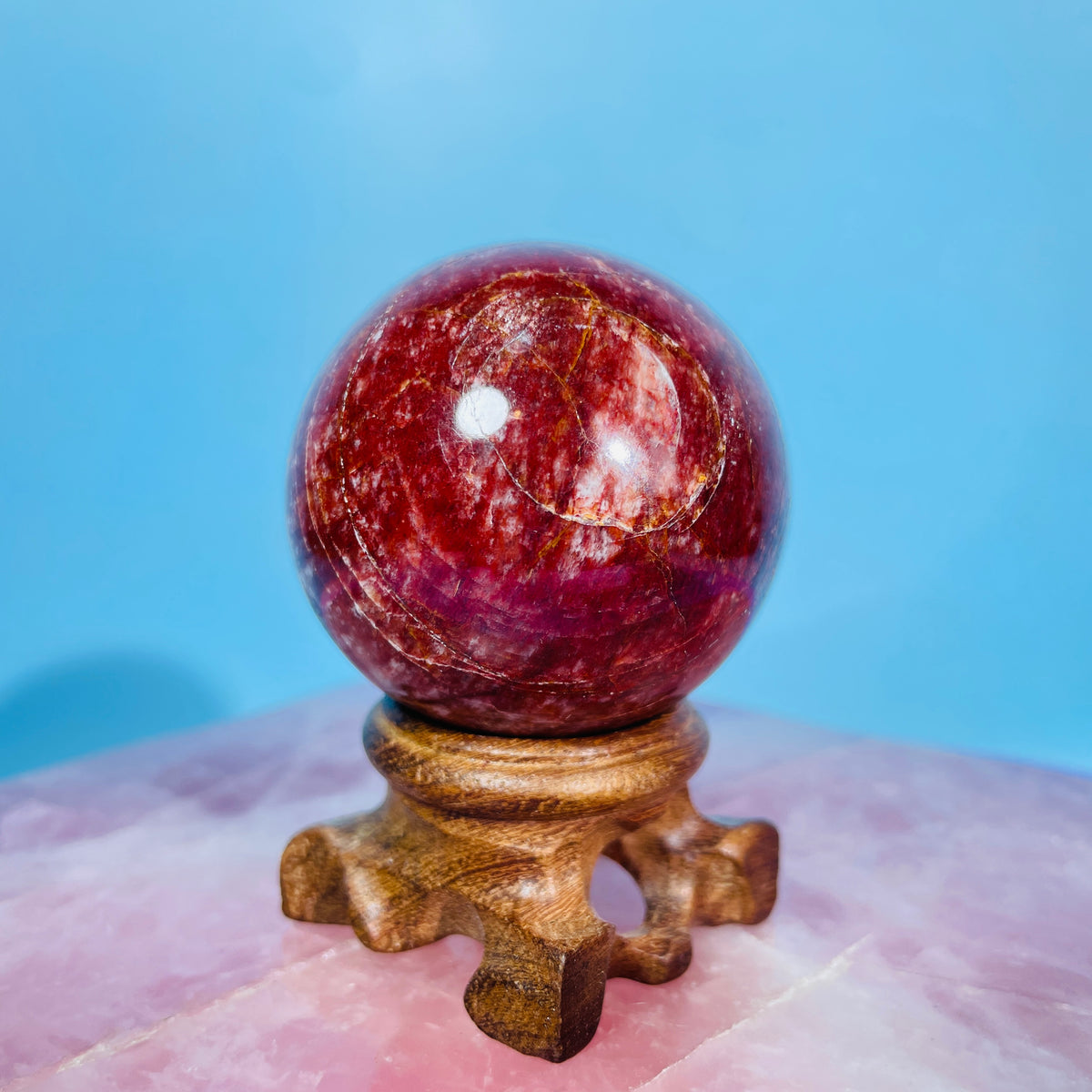 Red Amazonite (Syenite Feldspar) Medium Sphere