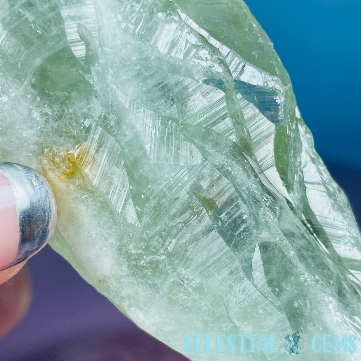 Prasiolite (Green Quartz) Raw Medium Point Specimen