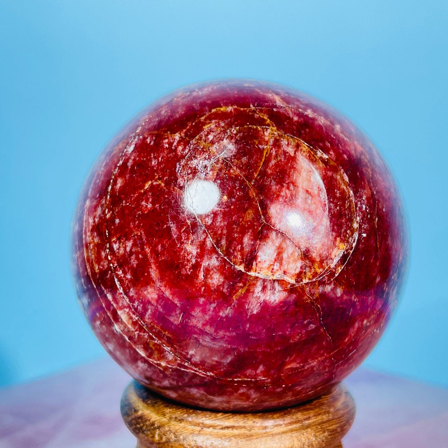 Red Amazonite (Syenite Feldspar) Medium Sphere