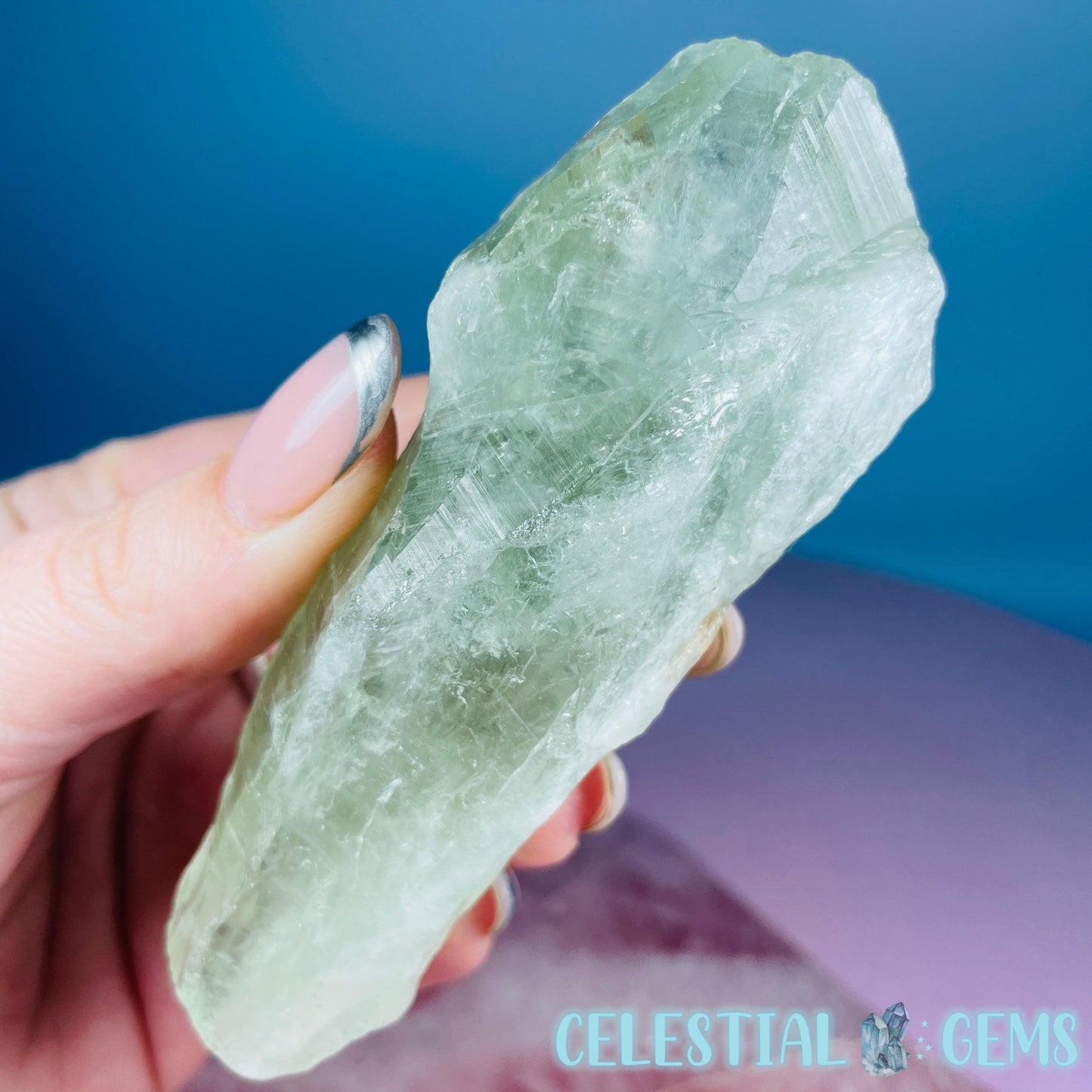 Prasiolite (Green Quartz) Raw Medium Point Specimen