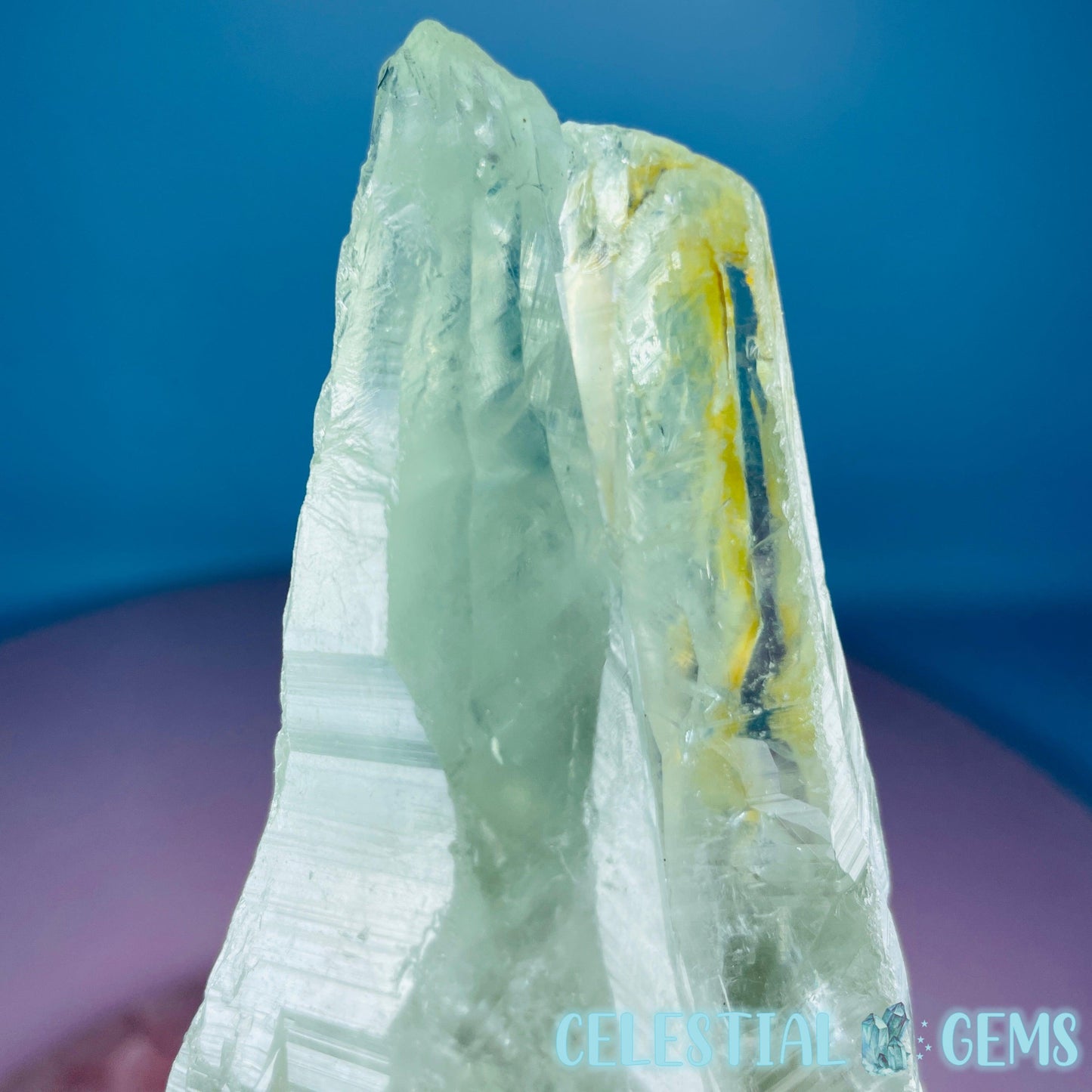 Prasiolite (Green Quartz) Raw Large Point Specimen