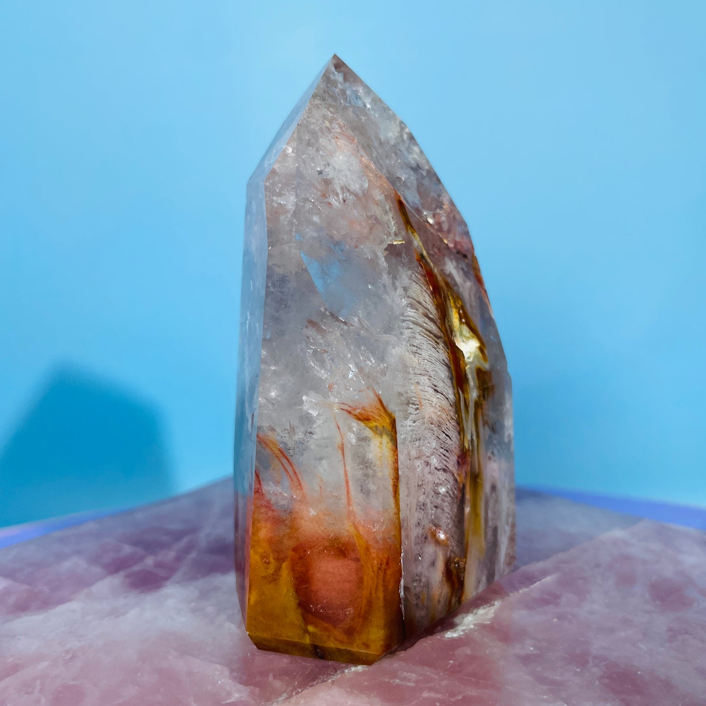 Amphibole Quartz Chunky Medium Tower