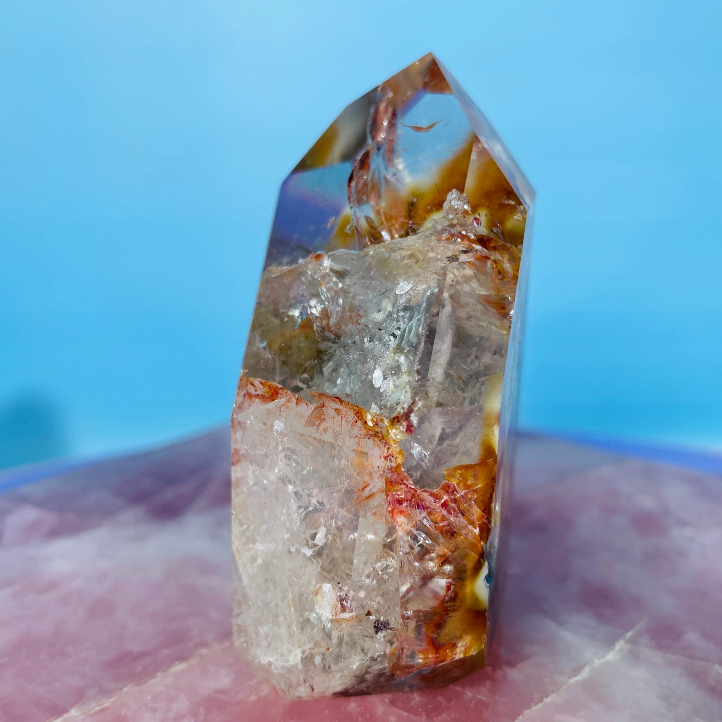 Amphibole Quartz Chunky Medium Tower