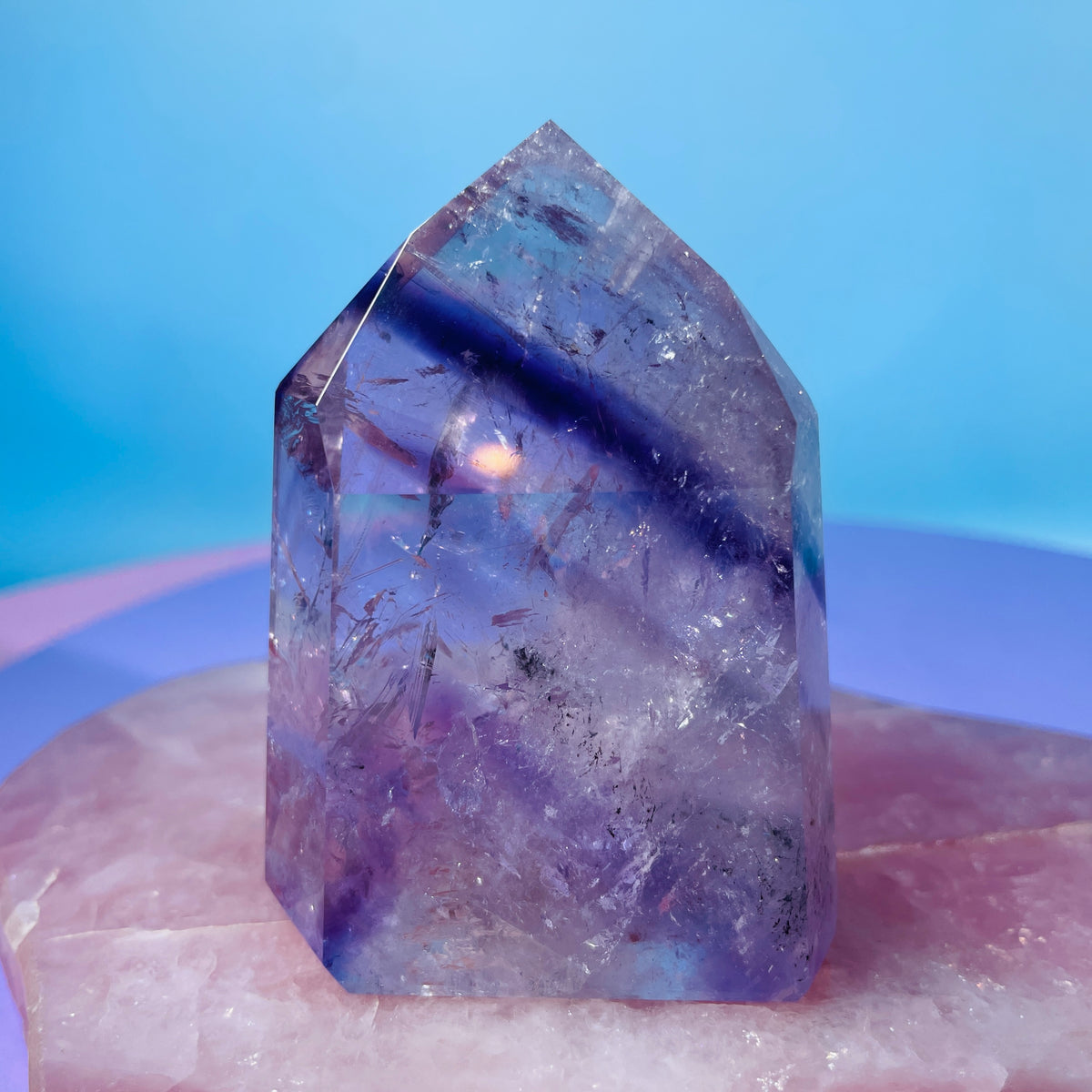 High Grade Trapiche Amethyst Chunky Medium Tower (Video)