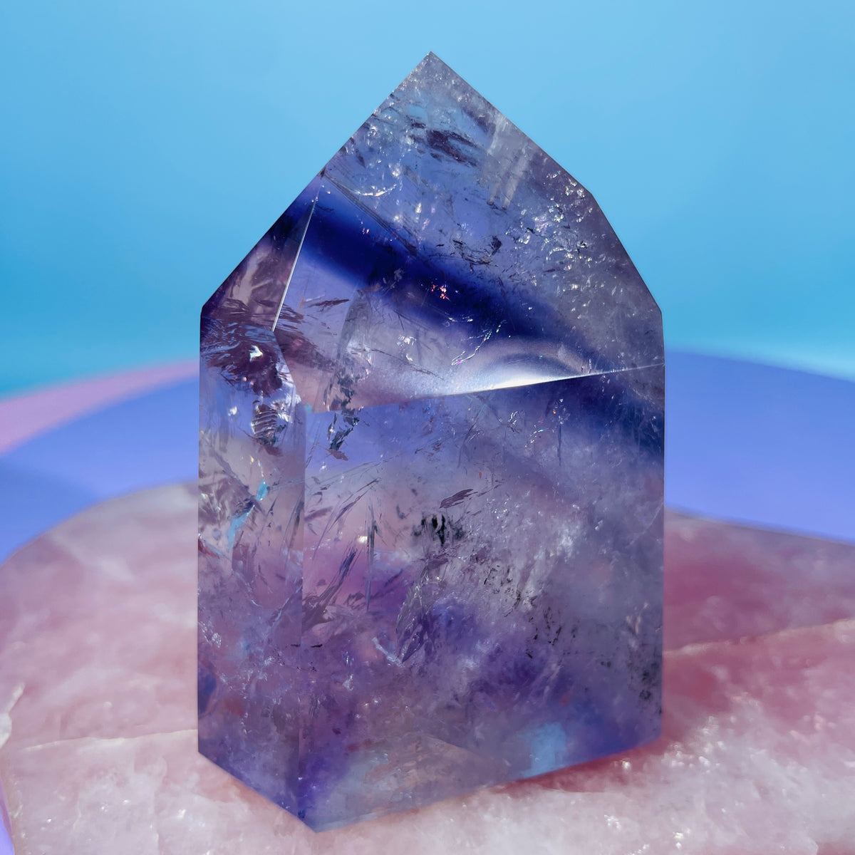 High Grade Trapiche Amethyst Chunky Medium Tower (Video)