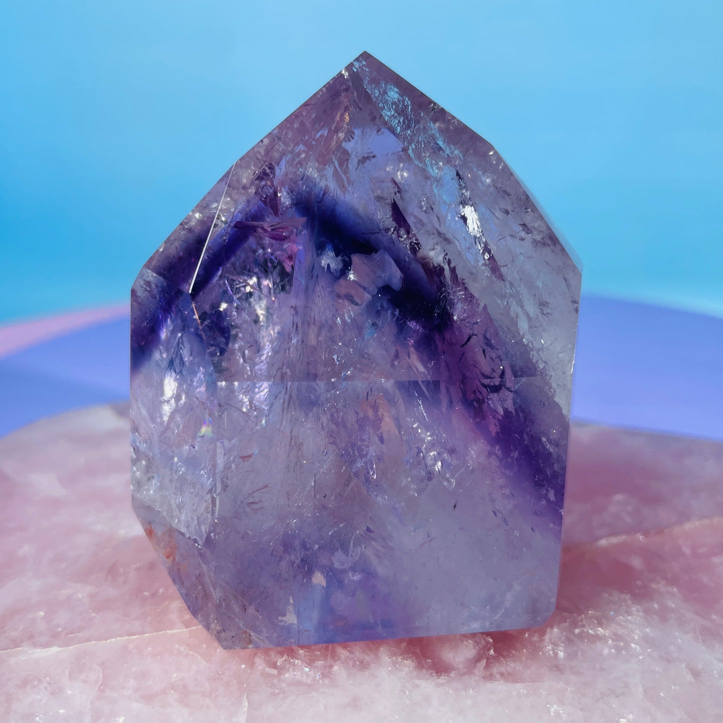 High Grade Trapiche Amethyst Chunky Medium Tower (Video)