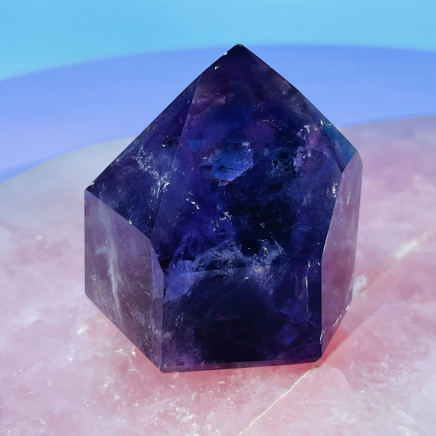 High Grade Dark Amethyst Small Tower
