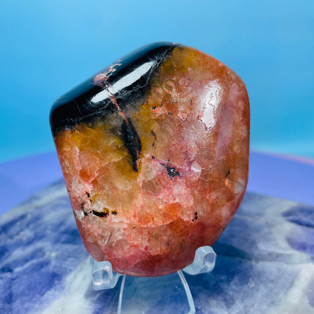 Iolite + Sunstone Small Freeform (Video)