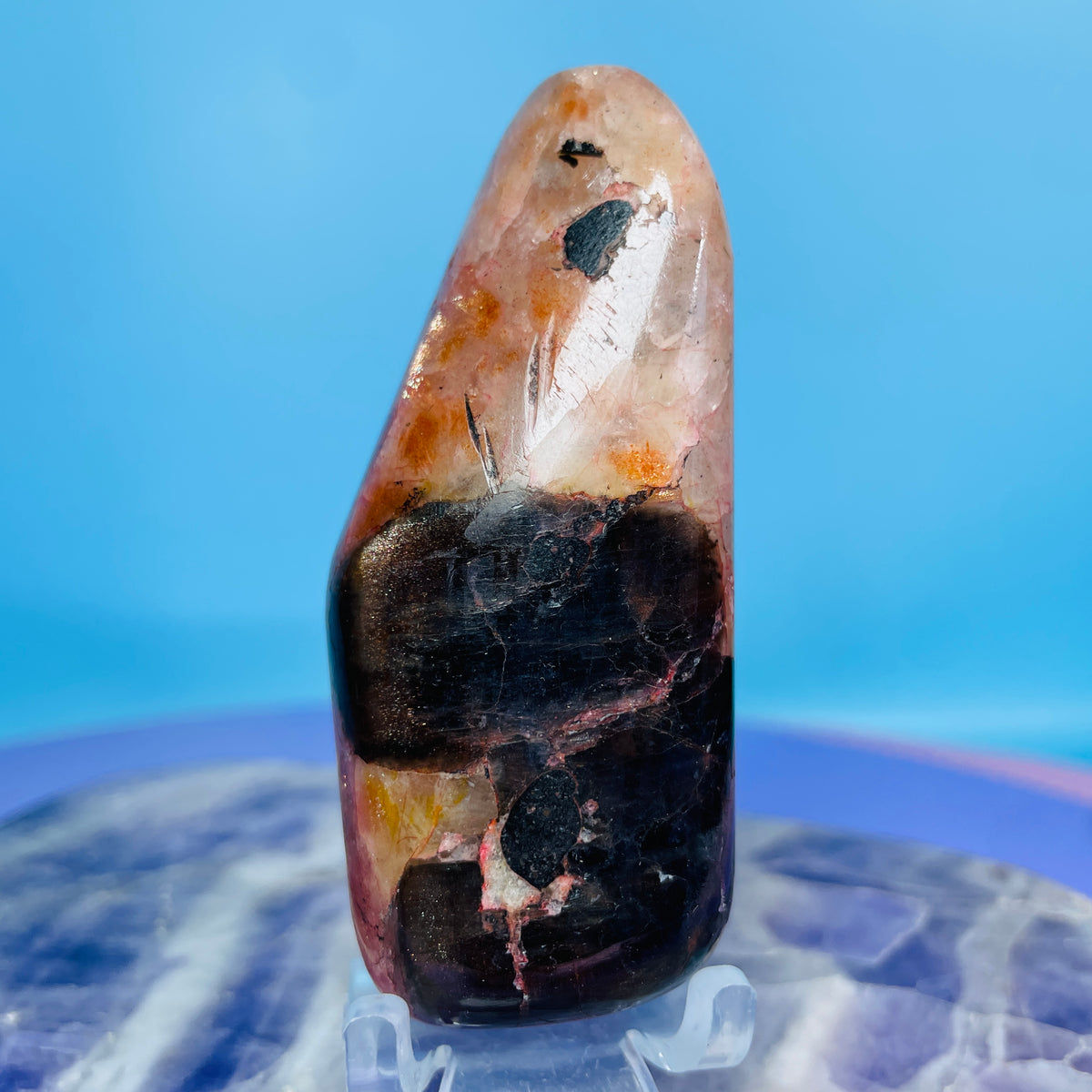 Iolite + Sunstone Small Freeform (Video)