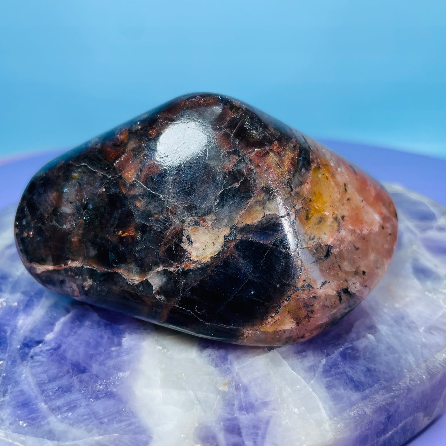 Iolite + Sunstone Medium Freeform (Video)