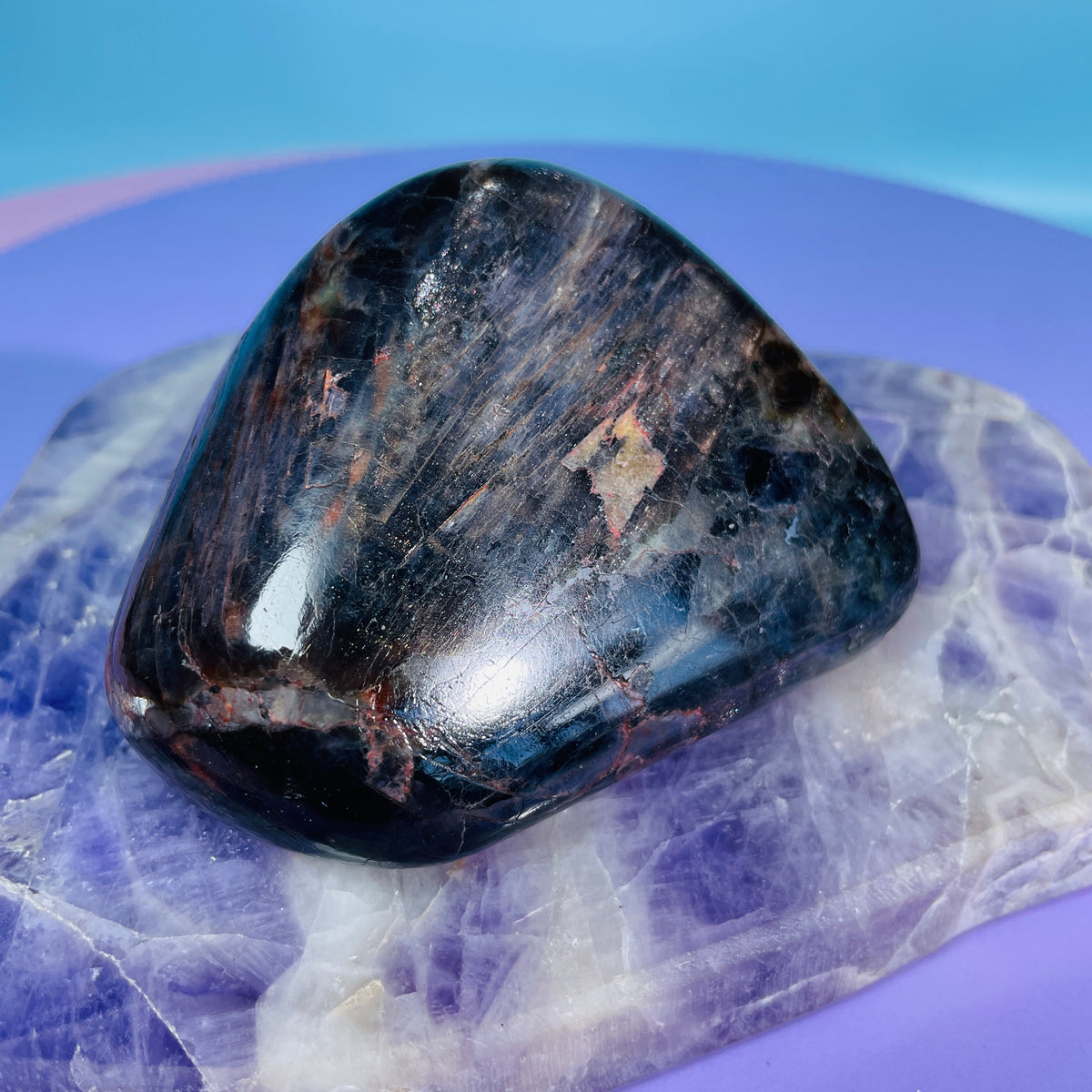 Iolite + Sunstone Medium Freeform (Video)
