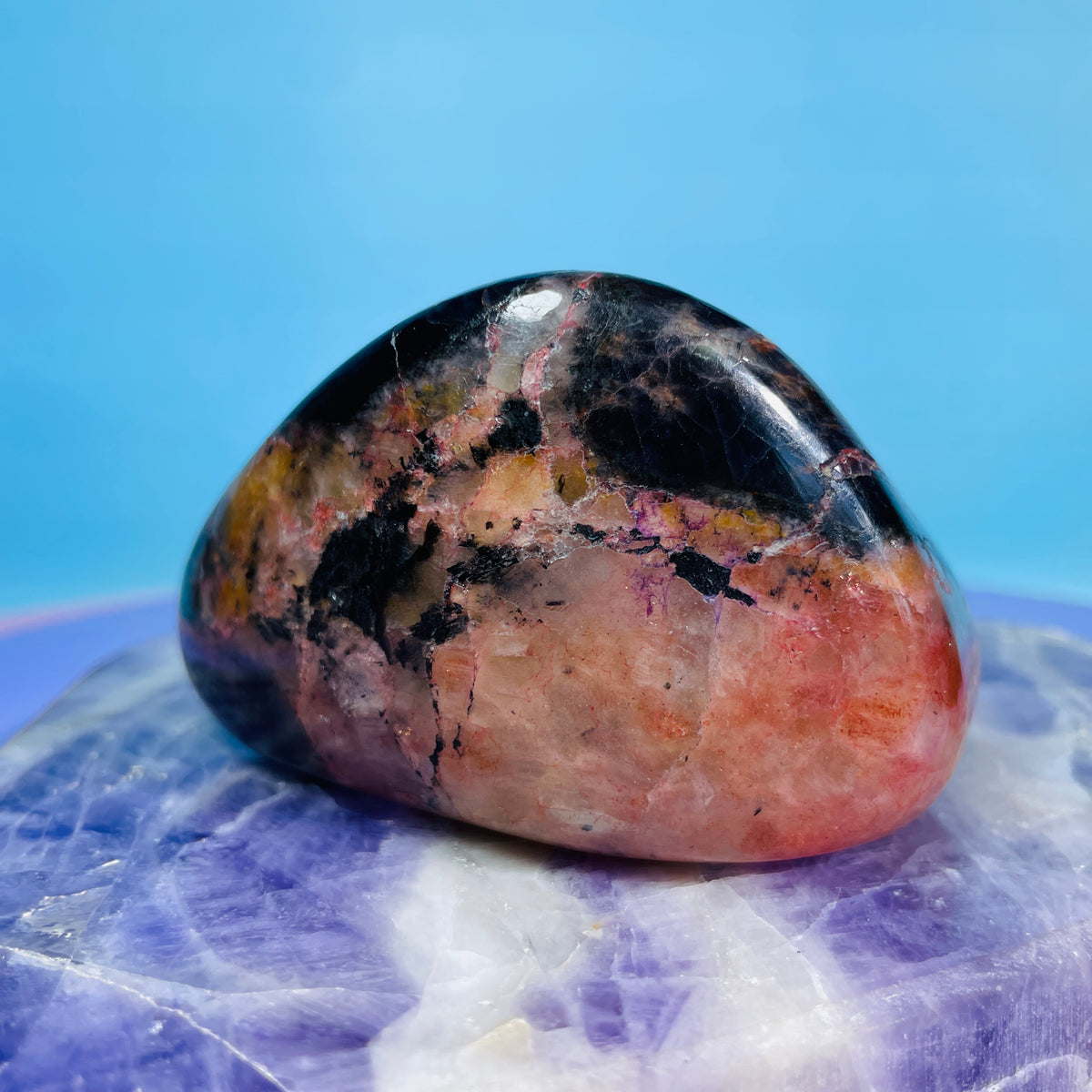 Iolite + Sunstone Medium Freeform (Video)