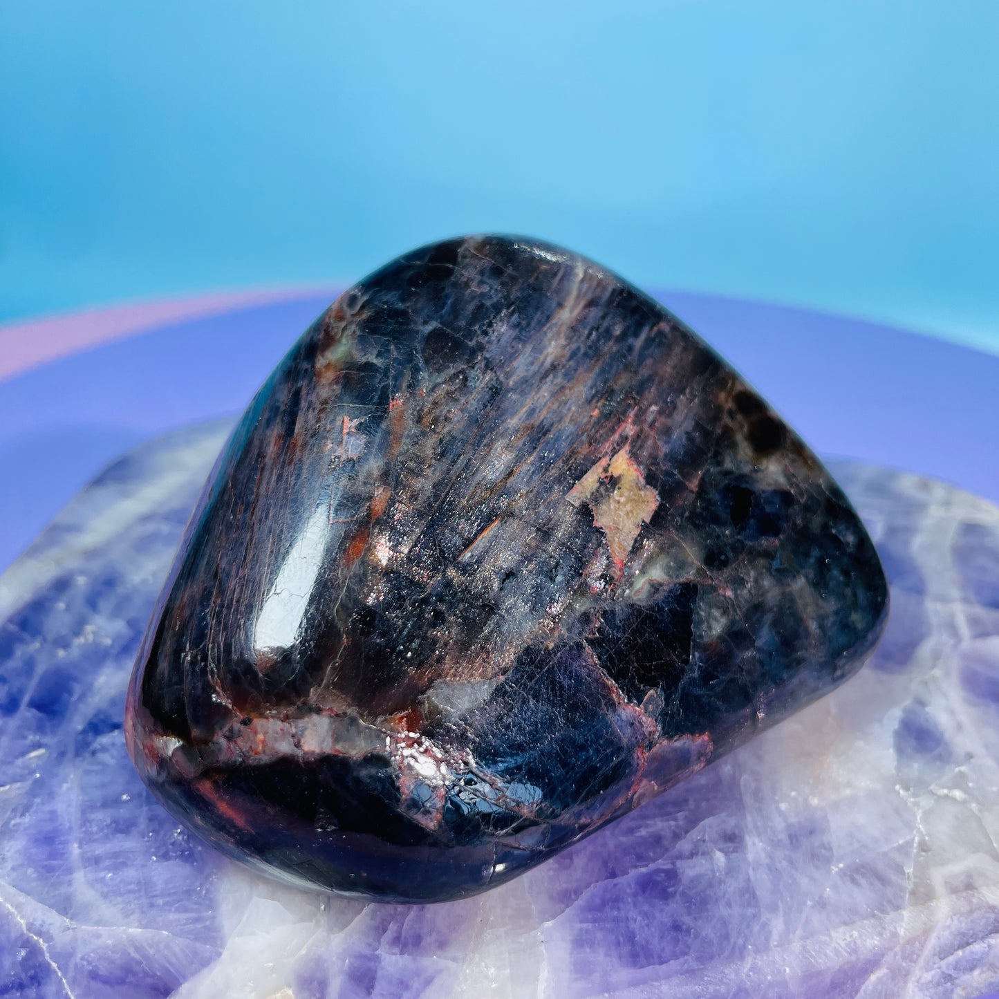 Iolite + Sunstone Medium Freeform (Video)