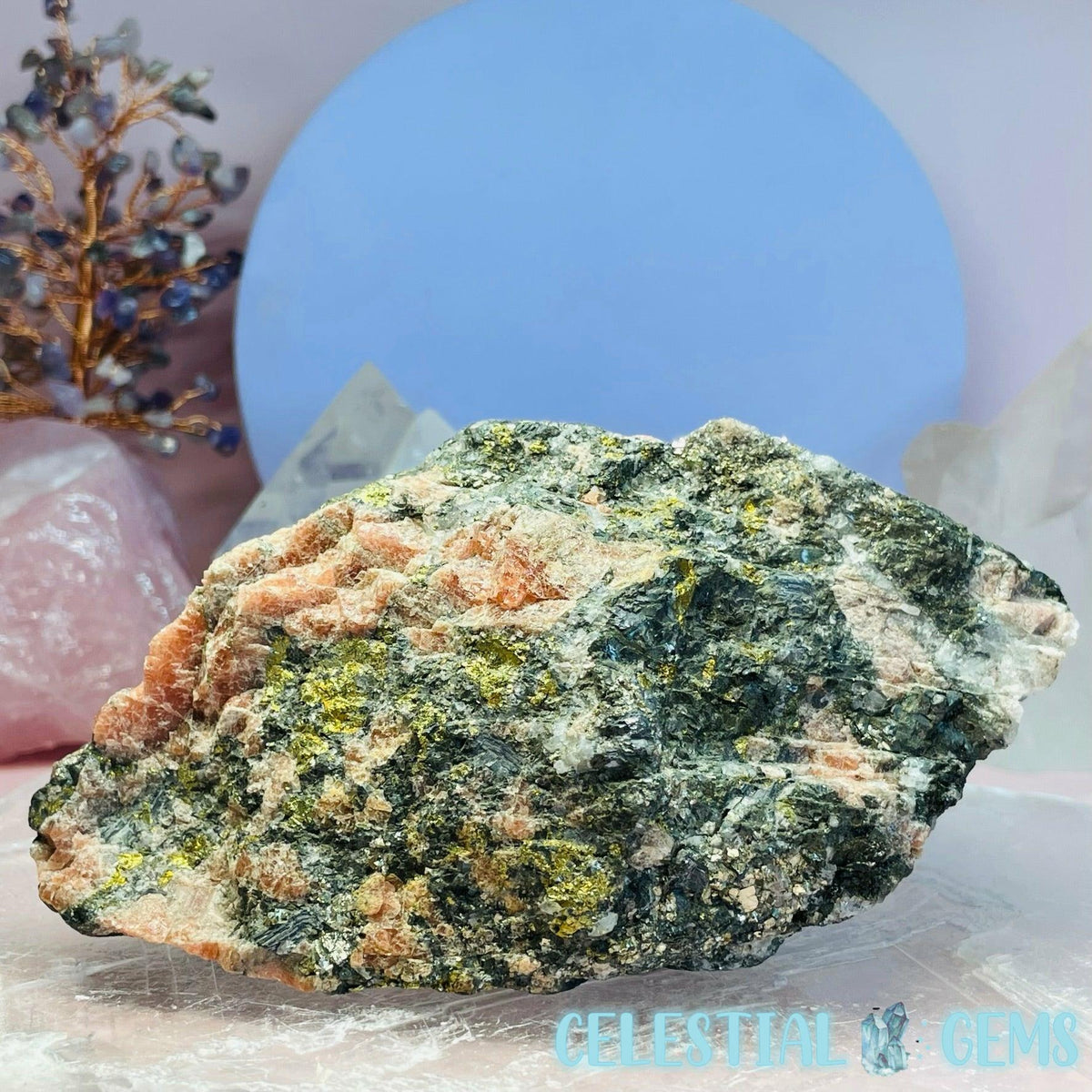 Rhodochrosite, Chalcopyrite, & Galena Chunk (1203g)
