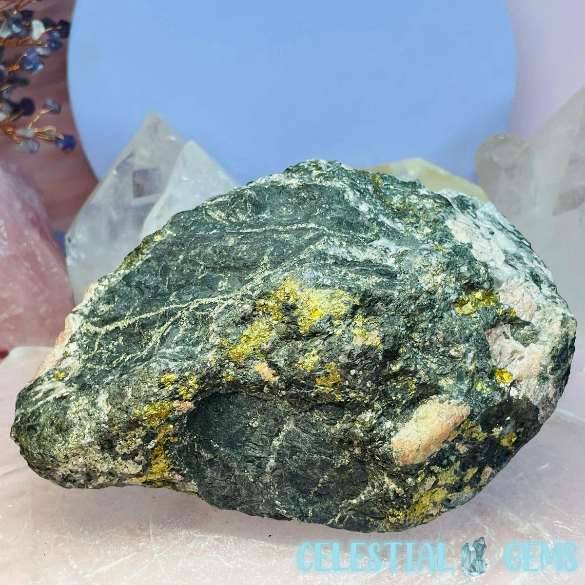 Rhodochrosite, Chalcopyrite, & Galena Chunk (1203g)
