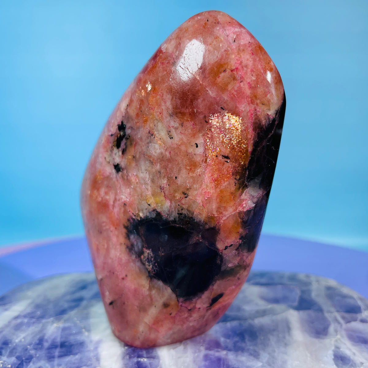 Iolite + Sunstone Medium Freeform (Video)