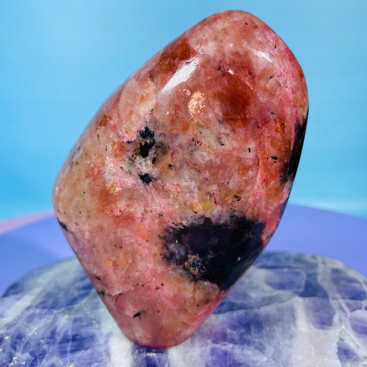 Iolite + Sunstone Medium Freeform (Video)