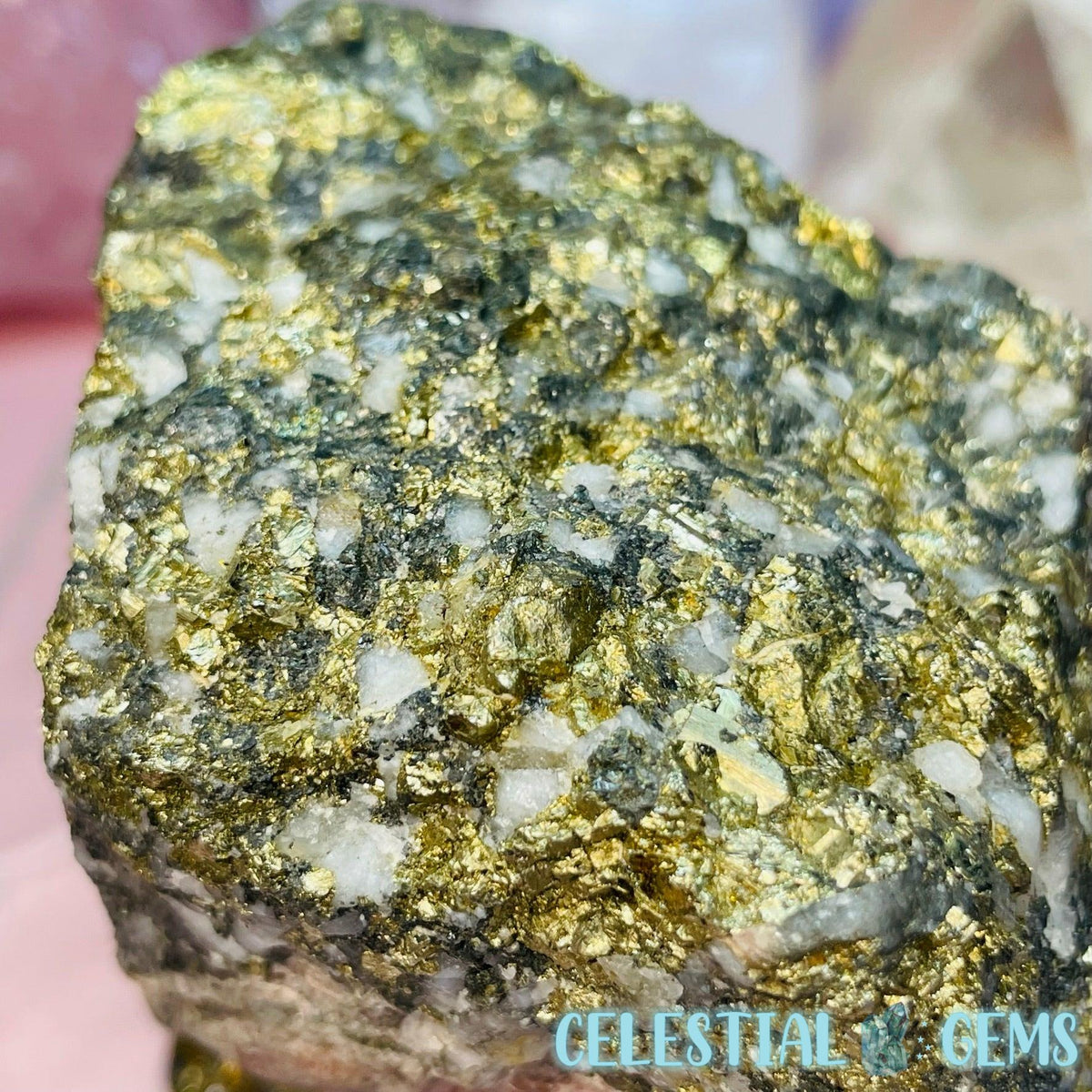 Rhodochrosite, Chalcopyrite, & Galena Chunk (1468g)