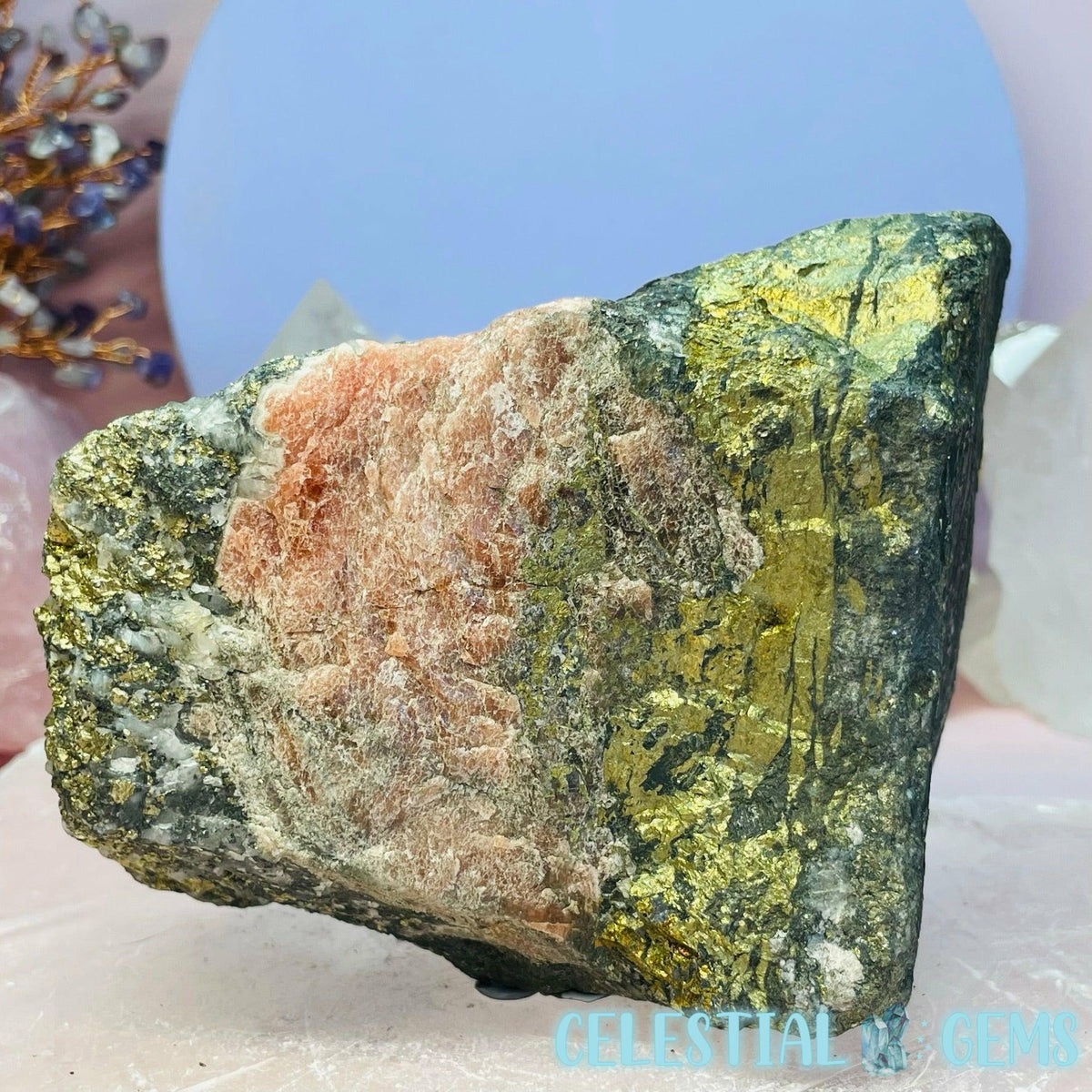 Rhodochrosite, Chalcopyrite, & Galena Chunk (1468g)