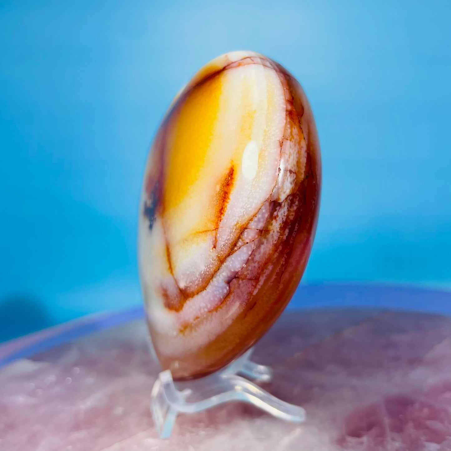 Carnelian Agate Heart Large Carving