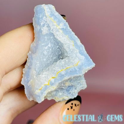 Blue Lace Agate Etched Small Raw Chunk